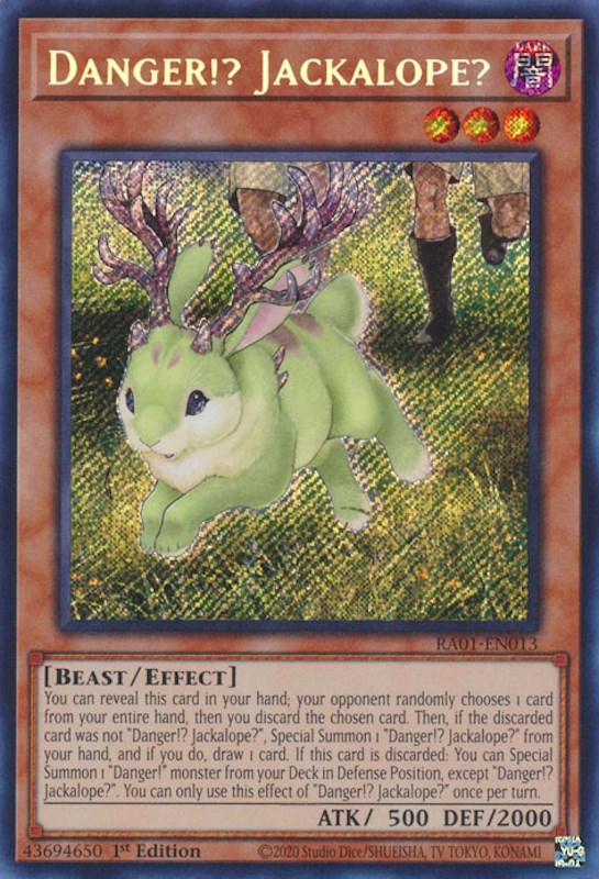 Danger!? Jackalope? [RA01-EN013] Secret Rare | Play N Trade Winnipeg