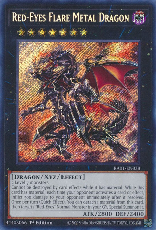 Red-Eyes Flare Metal Dragon [RA01-EN038] Secret Rare | Play N Trade Winnipeg