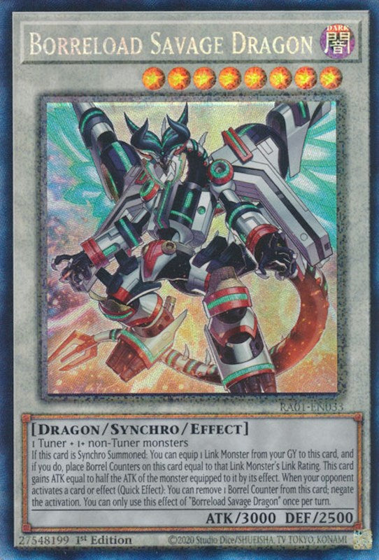 Borreload Savage Dragon [RA01-EN033] Prismatic Collector's Rare | Play N Trade Winnipeg