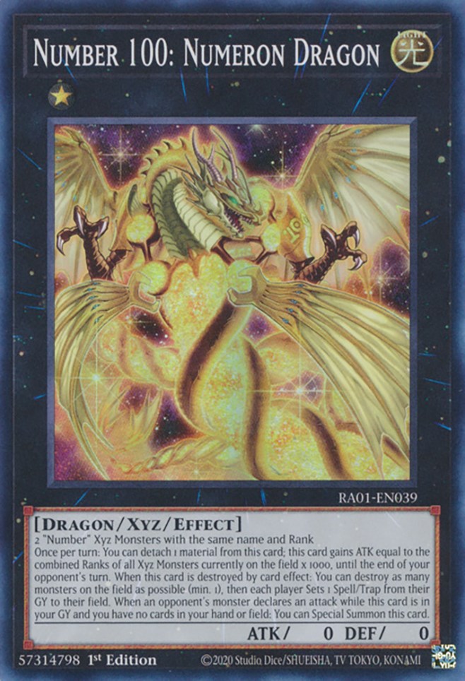 Number 100: Numeron Dragon [RA01-EN039] Super Rare | Play N Trade Winnipeg