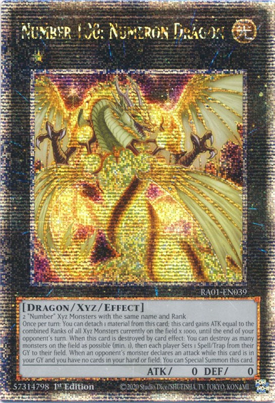 Number 100: Numeron Dragon [RA01-EN039] Quarter Century Secret Rare | Play N Trade Winnipeg