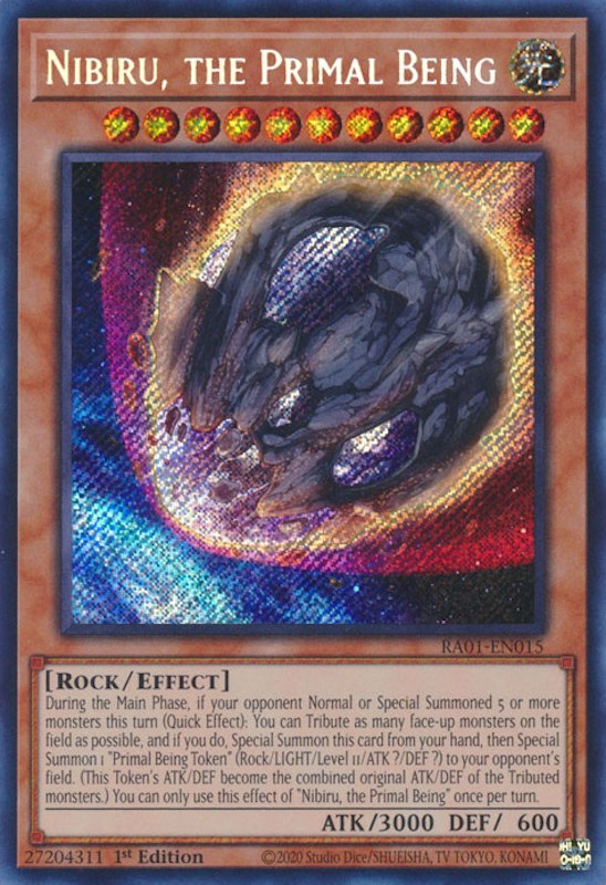 Nibiru, the Primal Being [RA01-EN015] Secret Rare | Play N Trade Winnipeg