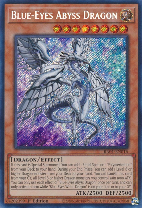 Blue-Eyes Abyss Dragon [RA01-EN016] Secret Rare | Play N Trade Winnipeg