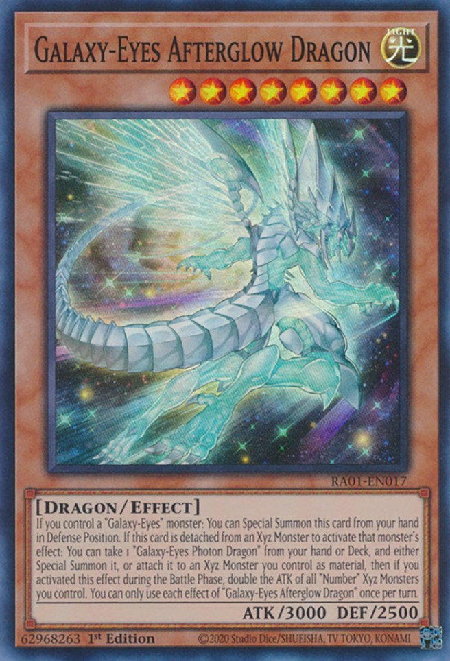 Galaxy-Eyes Afterglow Dragon [RA01-EN017] Super Rare | Play N Trade Winnipeg