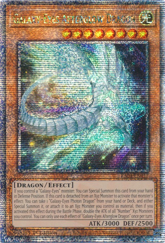 Galaxy-Eyes Afterglow Dragon [RA01-EN017] Quarter Century Secret Rare | Play N Trade Winnipeg