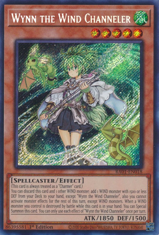 Wynn the Wind Channeler [RA01-EN018] Secret Rare | Play N Trade Winnipeg