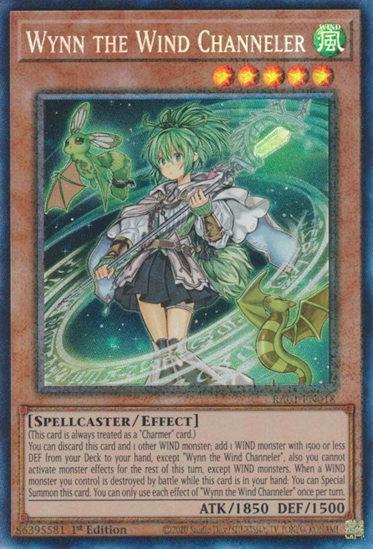 Wynn the Wind Channeler [RA01-EN018] Prismatic Collector's Rare | Play N Trade Winnipeg