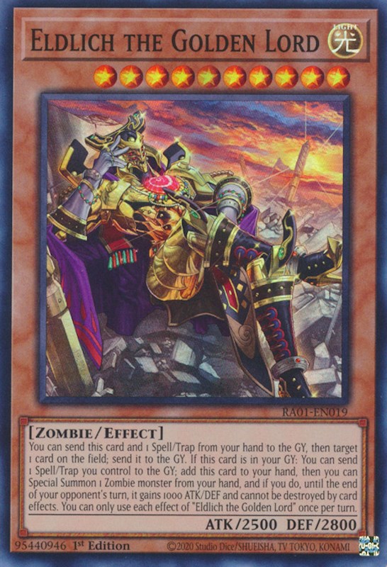 Eldlich the Golden Lord (Alternate Art) [RA01-EN019] Super Rare | Play N Trade Winnipeg