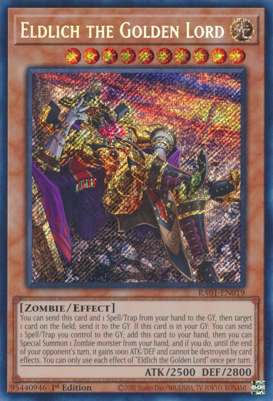 Eldlich the Golden Lord (Alternate Art) [RA01-EN019] Secret Rare | Play N Trade Winnipeg