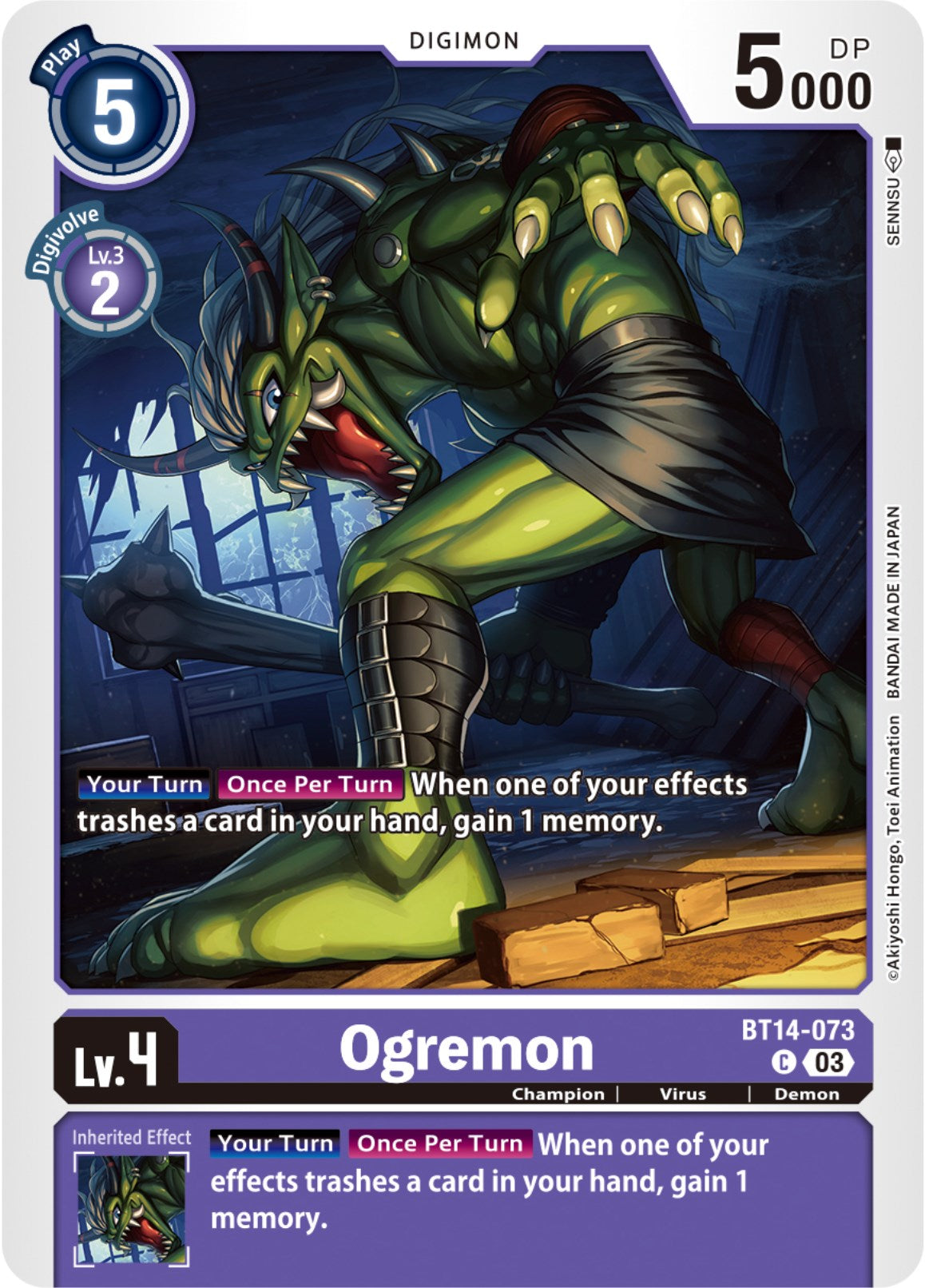 Ogremon [BT14-073] [Blast Ace] | Play N Trade Winnipeg