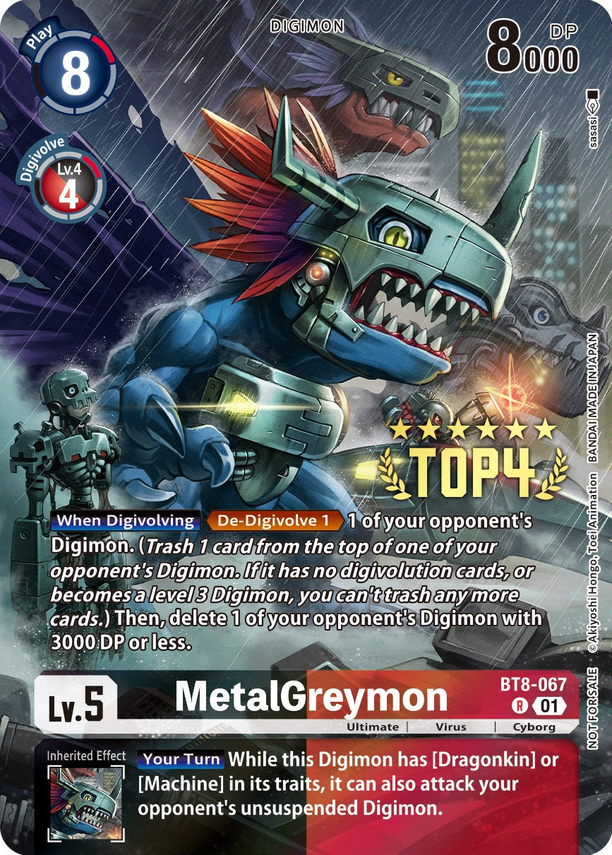 MetalGreymon [BT8-067] (Digimon 3-On-3 November 2023 Top 4) [New Awakening] | Play N Trade Winnipeg