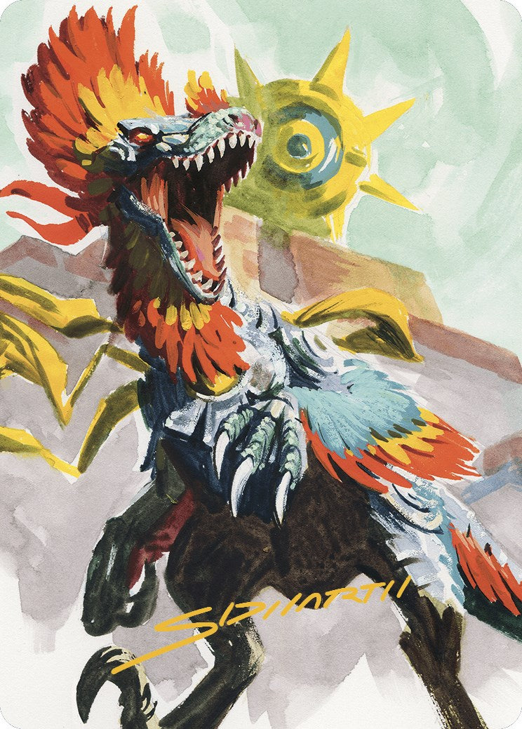 Pantlaza, Sun-Favored Art Card (Gold-Stamped Signature) [The Lost Caverns of Ixalan Art Series] | Play N Trade Winnipeg