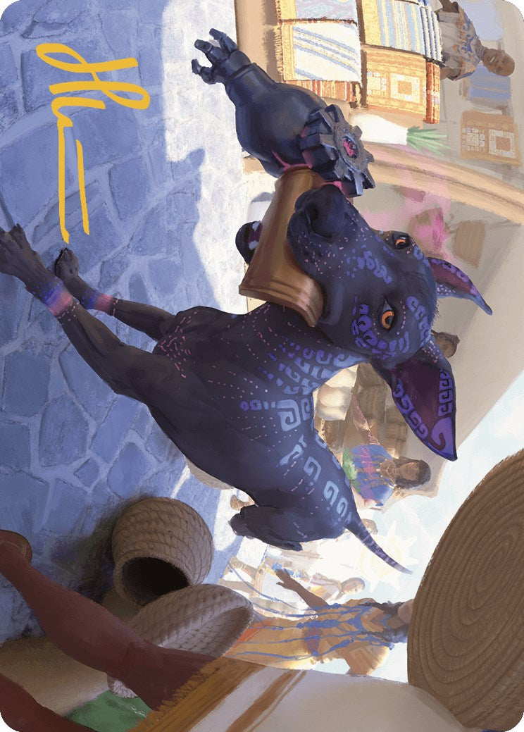 Mischievous Pup Art Card (Gold-Stamped Signature) [The Lost Caverns of Ixalan Art Series] | Play N Trade Winnipeg