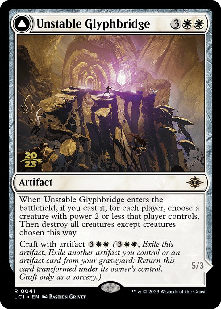 Unstable Glyphbridge // Sandswirl Wanderglyph [The Lost Caverns of Ixalan Prerelease Cards] | Play N Trade Winnipeg