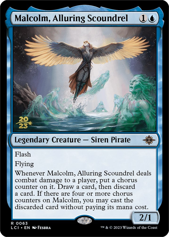 Malcolm, Alluring Scoundrel [The Lost Caverns of Ixalan Prerelease Cards] | Play N Trade Winnipeg