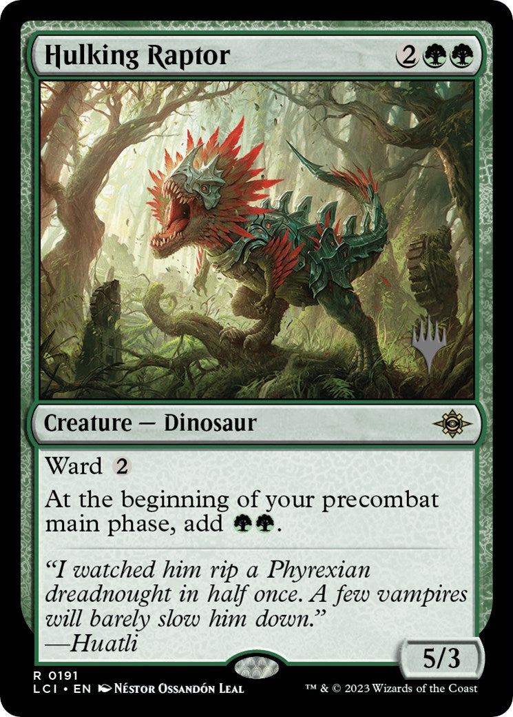 Hulking Raptor (Promo Pack) [The Lost Caverns of Ixalan Promos] | Play N Trade Winnipeg