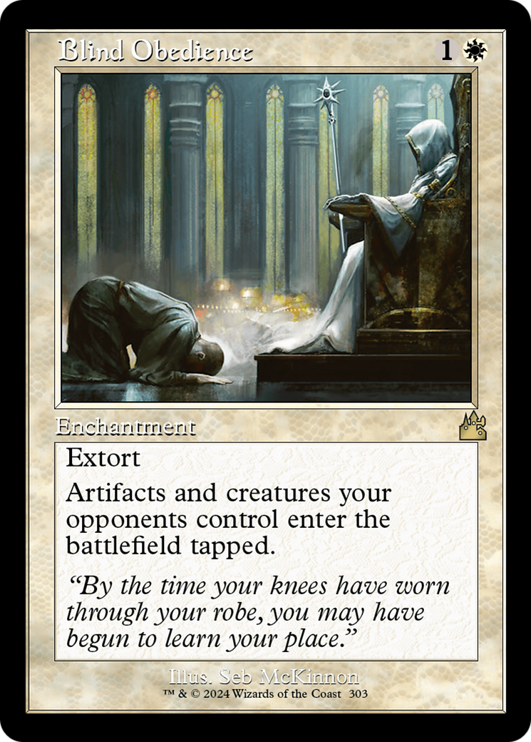 Blind Obedience (Retro Frame) [Ravnica Remastered] | Play N Trade Winnipeg