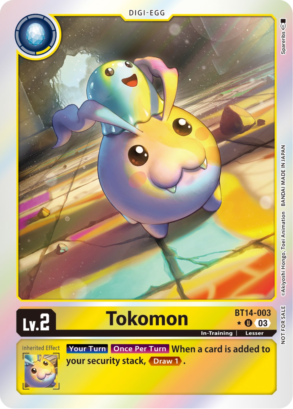 Tokomon [BT14-003] (Blast Ace Box Promotion Pack) [Blast Ace] | Play N Trade Winnipeg