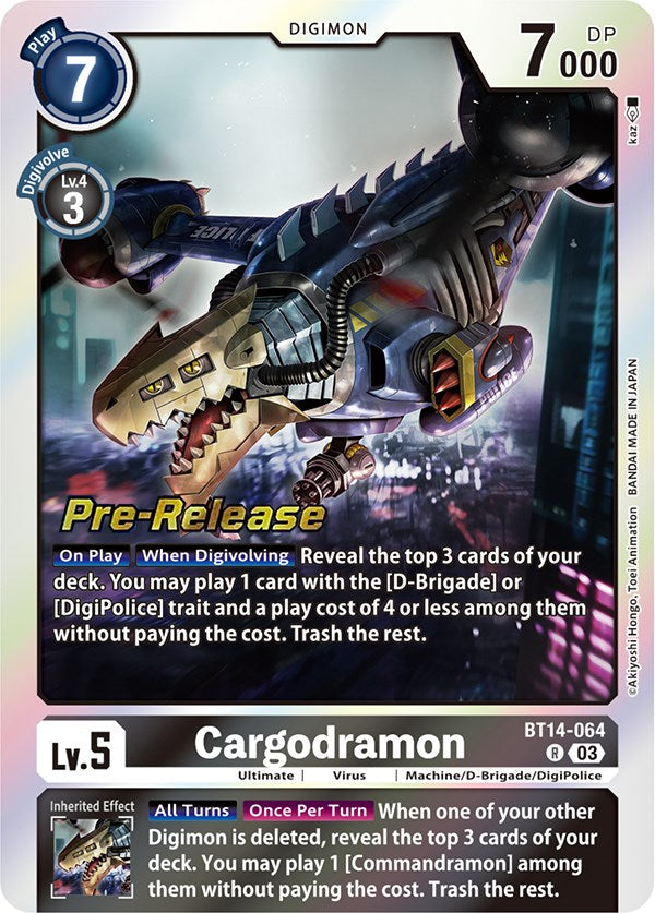 Cargodramon [BT14-064] [Blast Ace Pre-Release Cards] | Play N Trade Winnipeg