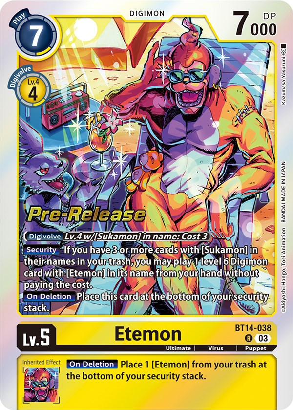 Etemon [BT14-038] [Blast Ace Pre-Release Cards] | Play N Trade Winnipeg