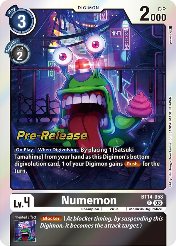 Numemon [BT14-058] [Blast Ace Pre-Release Cards] | Play N Trade Winnipeg