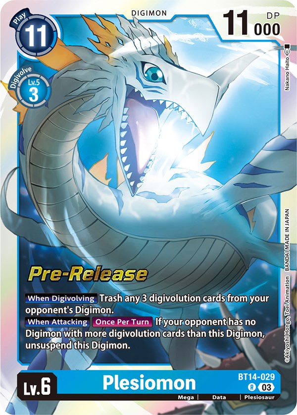 Plesiomon [BT14-029] [Blast Ace Pre-Release Cards] | Play N Trade Winnipeg