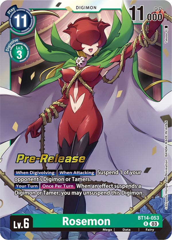 Rosemon [BT14-053] [Blast Ace Pre-Release Cards] | Play N Trade Winnipeg