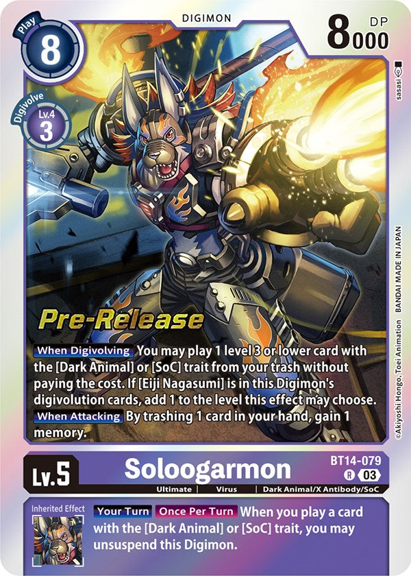 Soloogarmon [BT14-079] [Blast Ace Pre-Release Cards] | Play N Trade Winnipeg