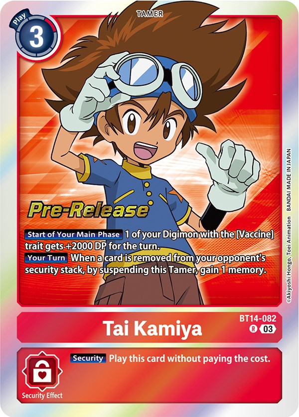 Tai Kamiya [BT14-082] [Blast Ace Pre-Release Cards] | Play N Trade Winnipeg