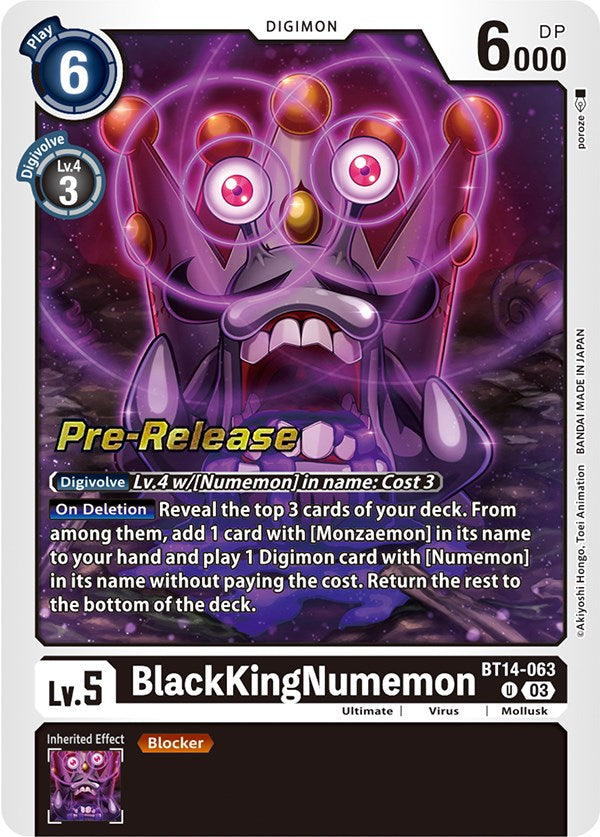 BlackKingNumemon [BT14-063] [Blast Ace Pre-Release Cards] | Play N Trade Winnipeg
