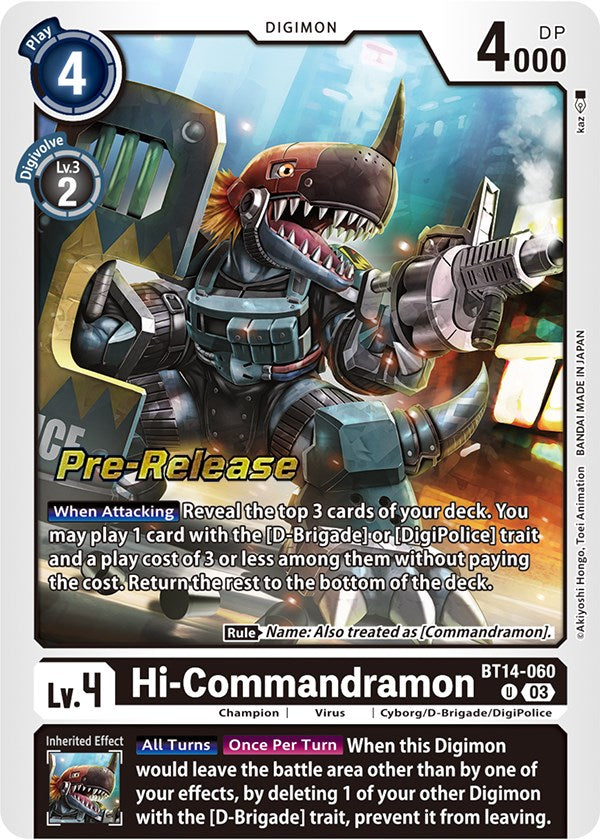 Hi-Commandramon [BT14-060] [Blast Ace Pre-Release Cards] | Play N Trade Winnipeg