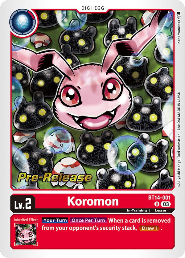 Koromon [BT14-001] [Blast Ace Pre-Release Cards] | Play N Trade Winnipeg