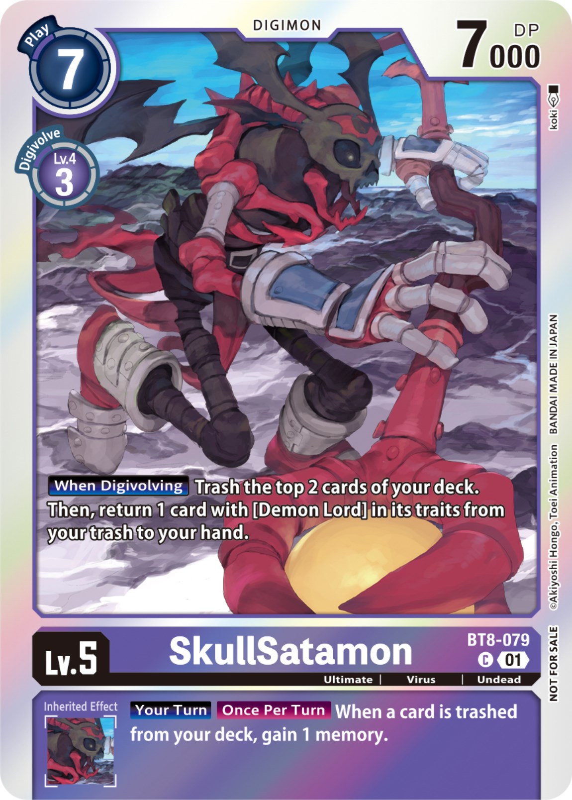 SkullSatamon [BT8-079] (Blast Ace Double Pack Set) [New Awakening] | Play N Trade Winnipeg