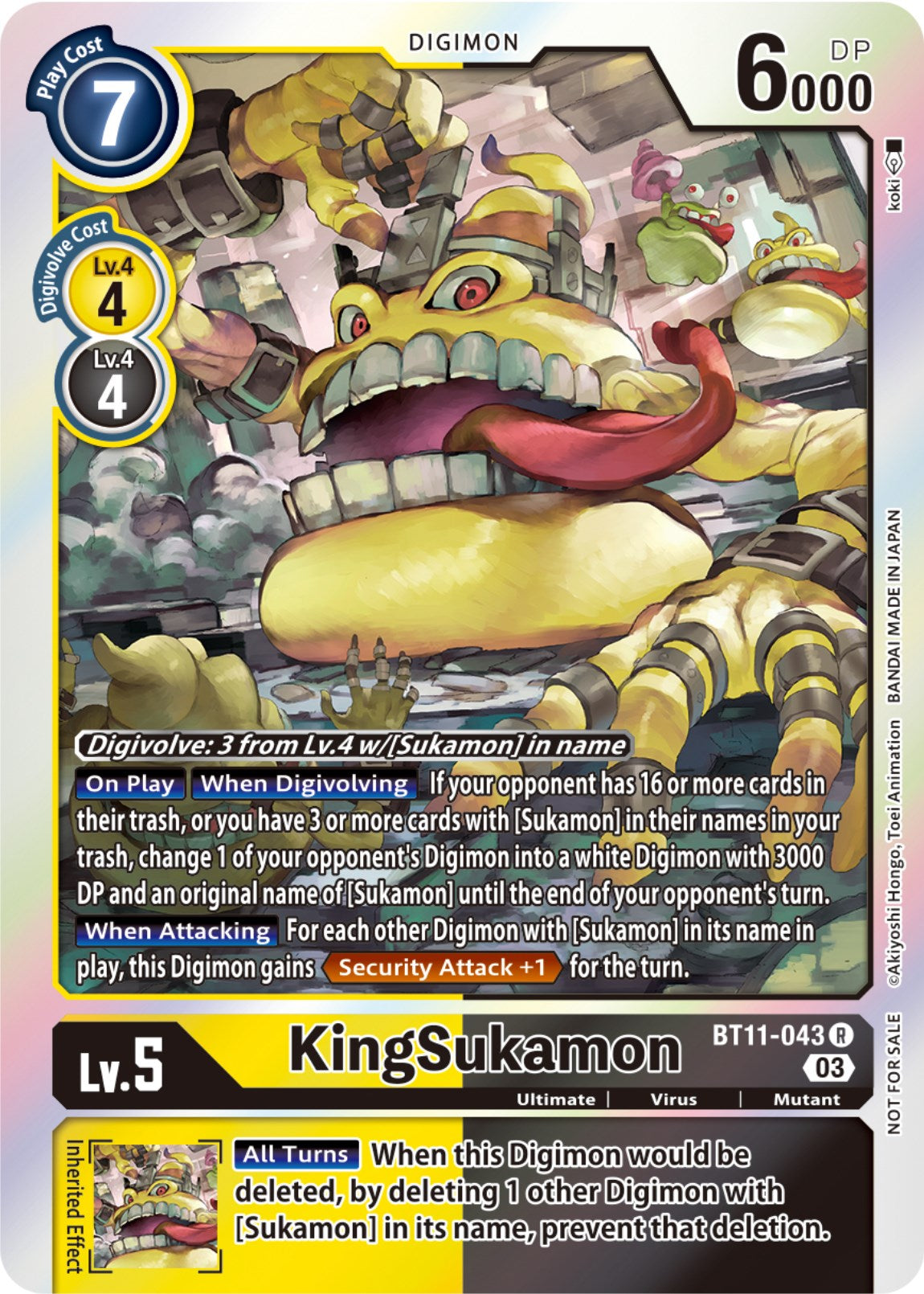 KingSukamon [BT11-043] (Winner Pack -Blast Ace-) [Dimensional Phase] | Play N Trade Winnipeg