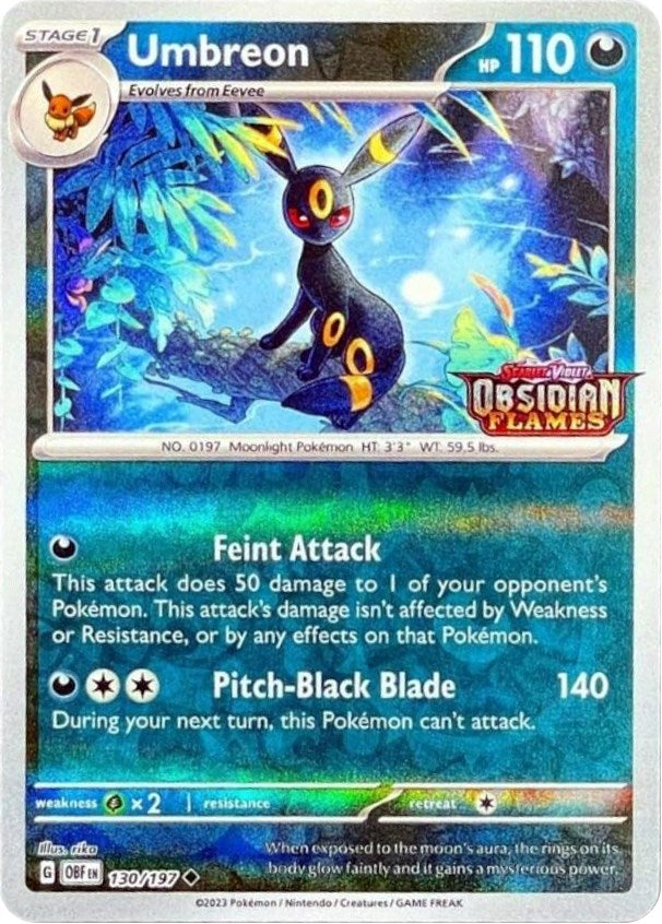 Umbreon (130/197) (Obsidian Flames Stamped) [Scarlet & Violet: Obsidian Flames] | Play N Trade Winnipeg