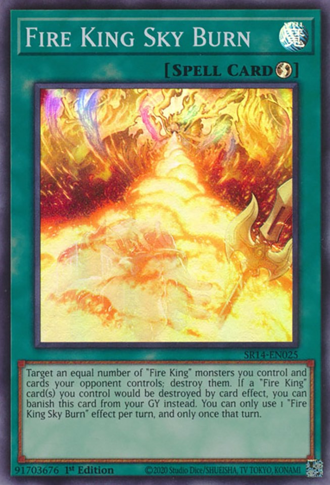 Fire King Sky Burn [SR14-EN025] Super Rare | Play N Trade Winnipeg