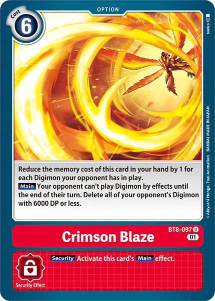 Crimson Blaze [BT8-097] [Revision Pack Cards] | Play N Trade Winnipeg