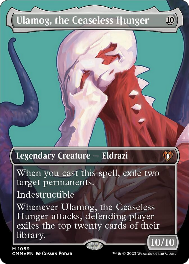 Ulamog, the Ceaseless Hunger (Borderless Textured Foil Frame Break) [Commander Masters] | Play N Trade Winnipeg