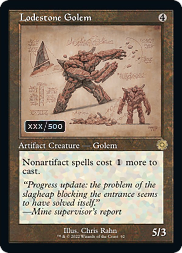 Lodestone Golem (Retro Schematic) (Serial Numbered) [The Brothers' War Retro Artifacts] | Play N Trade Winnipeg