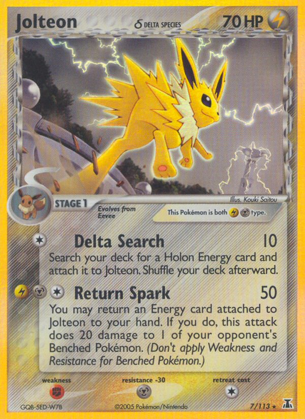 Jolteon (7/113) (Delta Species) [EX: Delta Species] | Play N Trade Winnipeg