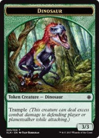 Dinosaur // Treasure (009) Double-sided Token [Ixalan Tokens] | Play N Trade Winnipeg