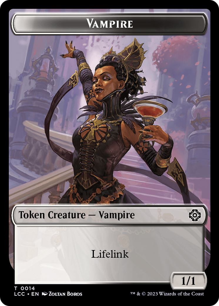 Vampire (0014) // Vampire Demon Double-Sided Token [The Lost Caverns of Ixalan Commander Tokens] | Play N Trade Winnipeg