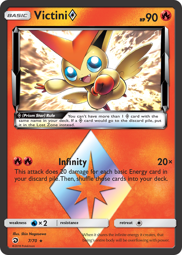 Victini (7/70) (Prism Star) [Sun & Moon: Dragon Majesty] | Play N Trade Winnipeg