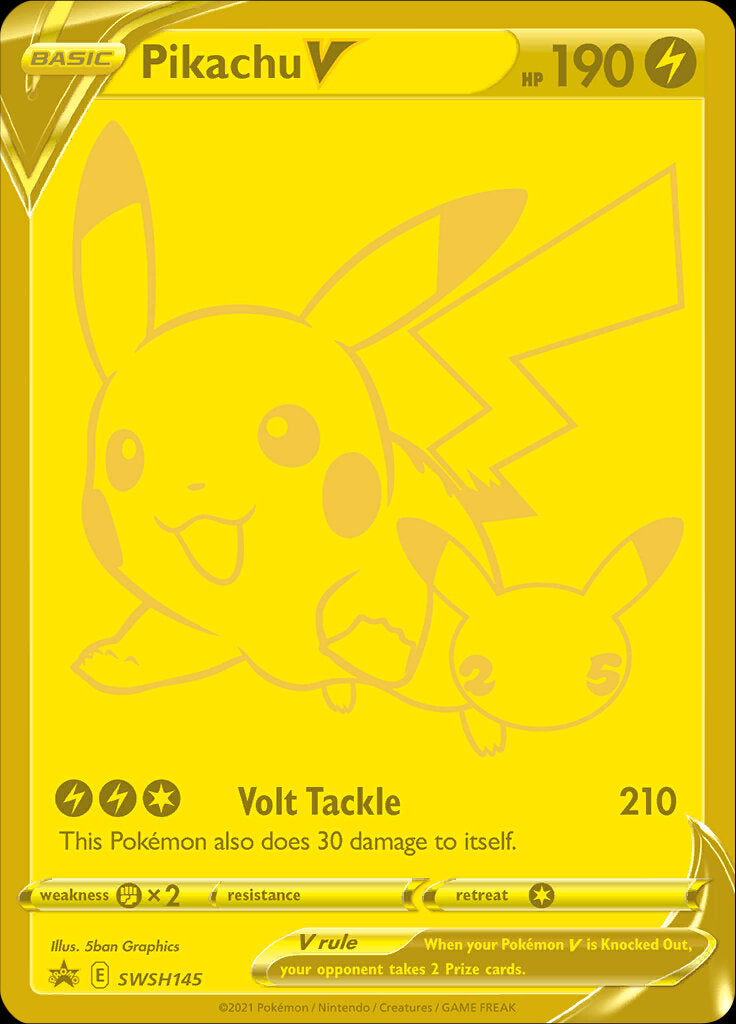 Pikachu V (SWSH145) (Celebrations) [Sword & Shield: Black Star Promos] | Play N Trade Winnipeg