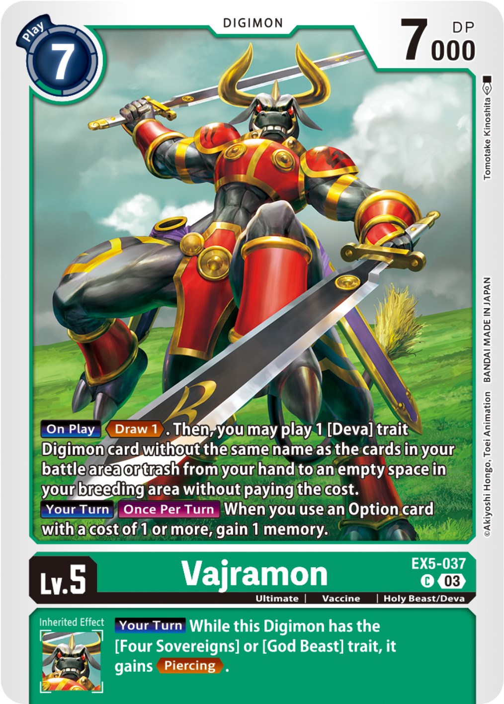 Vajramon [EX5-037] [Animal Colosseum] | Play N Trade Winnipeg