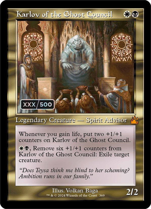 Karlov of the Ghost Council (Retro) (Serialized) [Ravnica Remastered] | Play N Trade Winnipeg