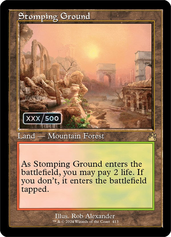 Stomping Ground (Retro) (Serialized) [Ravnica Remastered] | Play N Trade Winnipeg