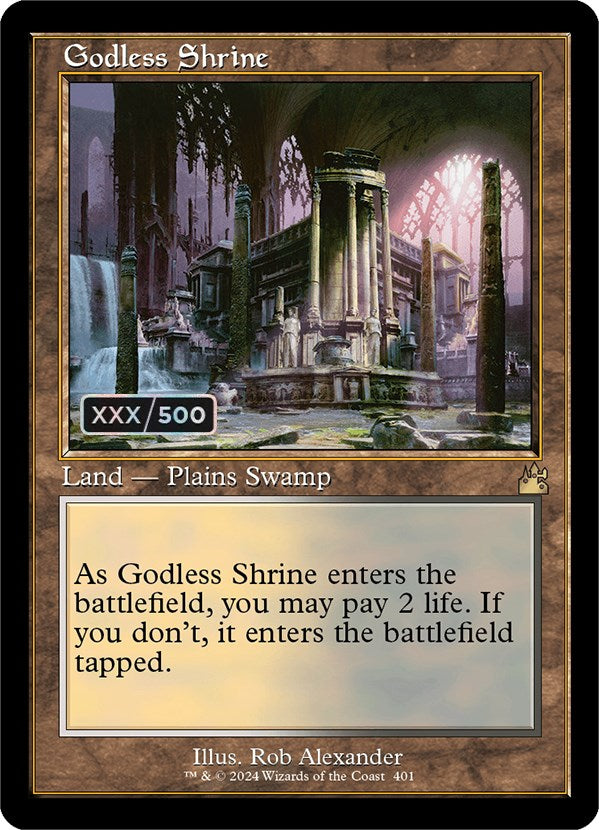 Godless Shrine (Retro) (Serialized) [Ravnica Remastered] | Play N Trade Winnipeg