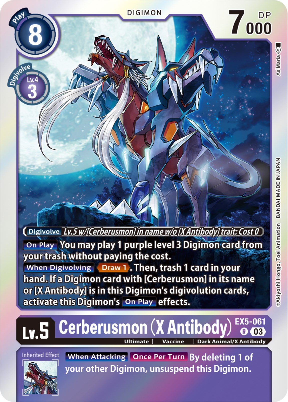 Cerberusmon (X Antibody) [EX5-061] [Animal Colosseum] | Play N Trade Winnipeg