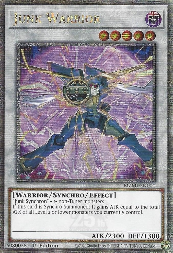 Junk Warrior (Quarter Century Secret Rare) [MZMI-EN000] Quarter Century Secret Rare | Play N Trade Winnipeg